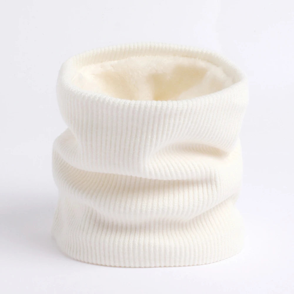 Cache cou doublé polaire Blanc 22 x 18 cm