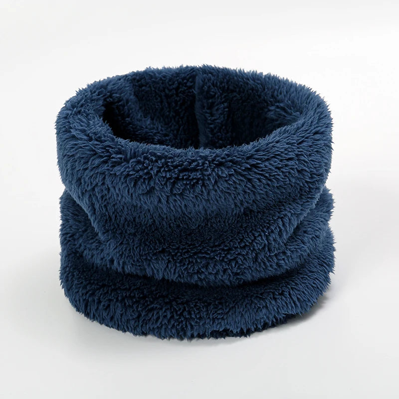 Cache cou en fourrure Bleu marine 25 x 15 cm