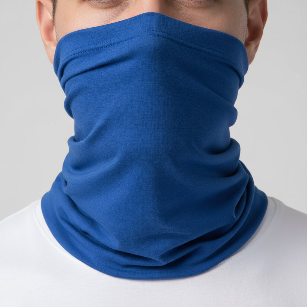 Cache cou fin bleu Bleu 22 x 44 cm