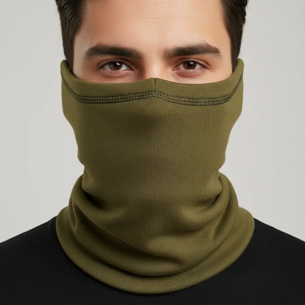 Cache cou ski homme Kaki