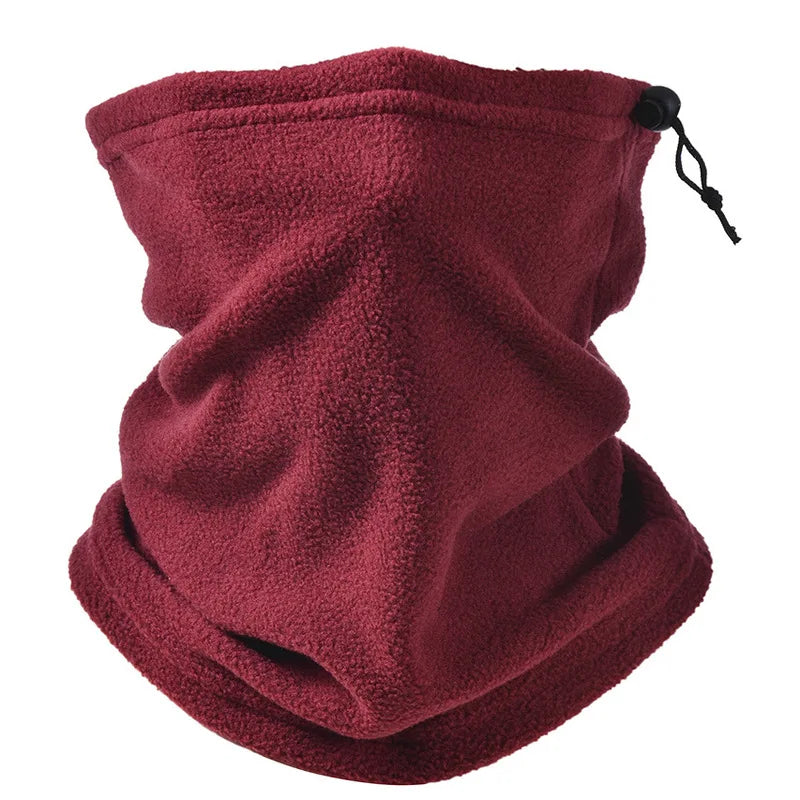 Cache cou ski polaire Rouge Bordeaux 25 x 29 cm