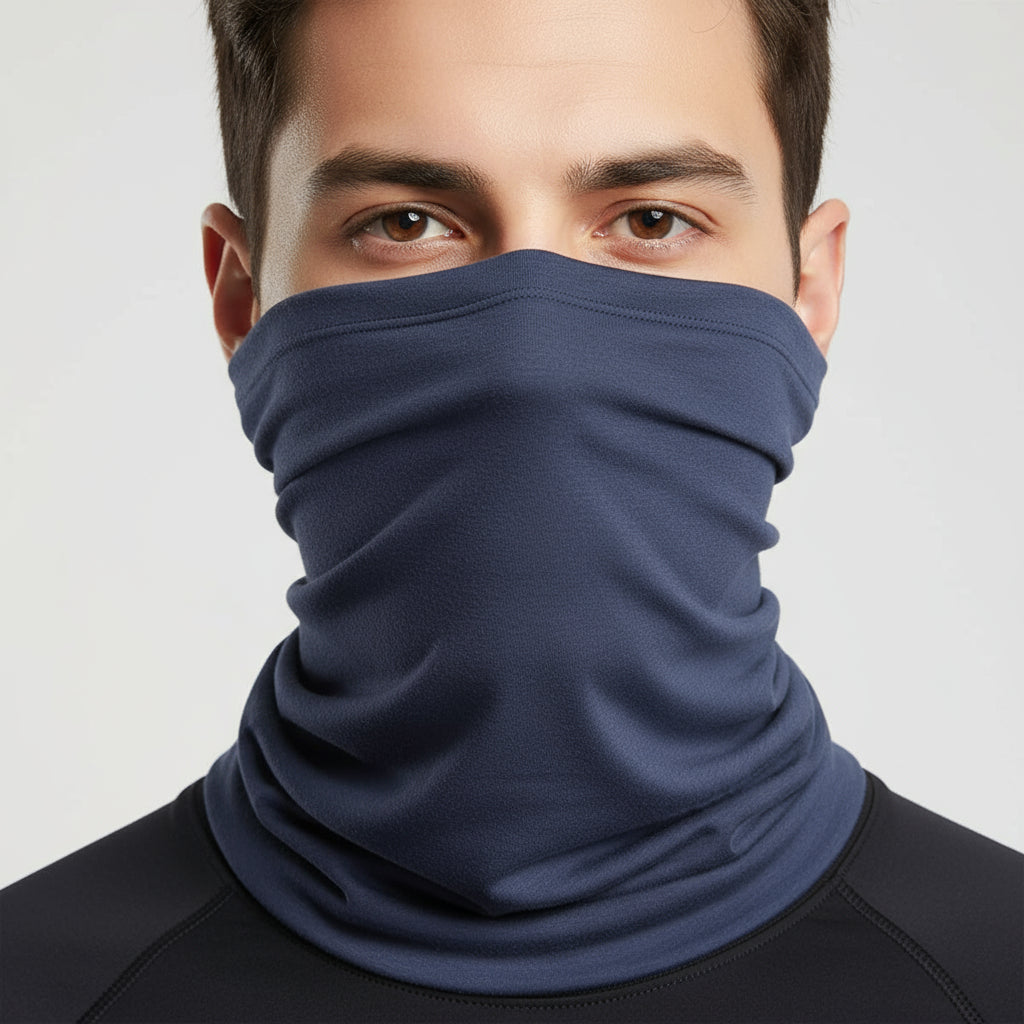 Cache cou sport bleu marine