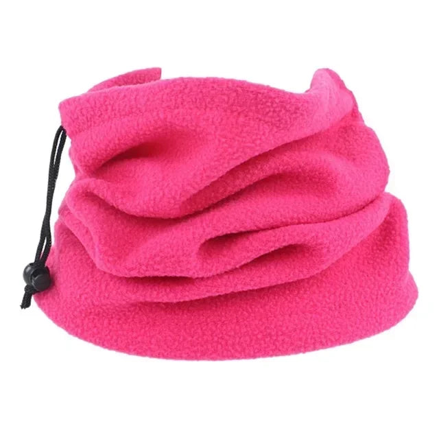 Tour de cou polaire réversible Rose 28 x 24 cm